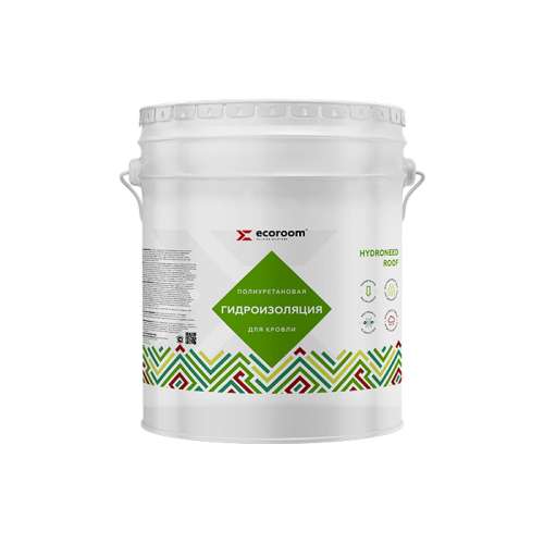 Гидроизоляция Ecoroom Hydroneed Roof, 20 кг, полиуретановая для кровли, ведро